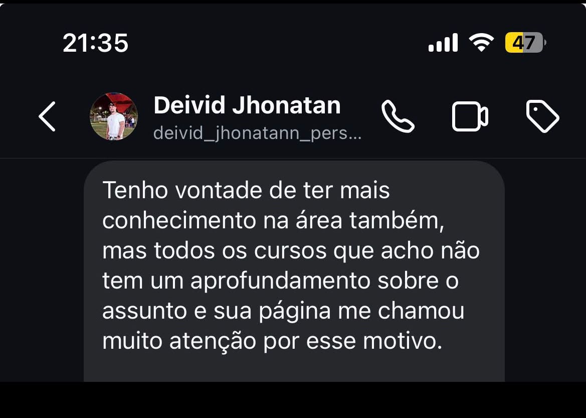 Depoimento de aluno 8
